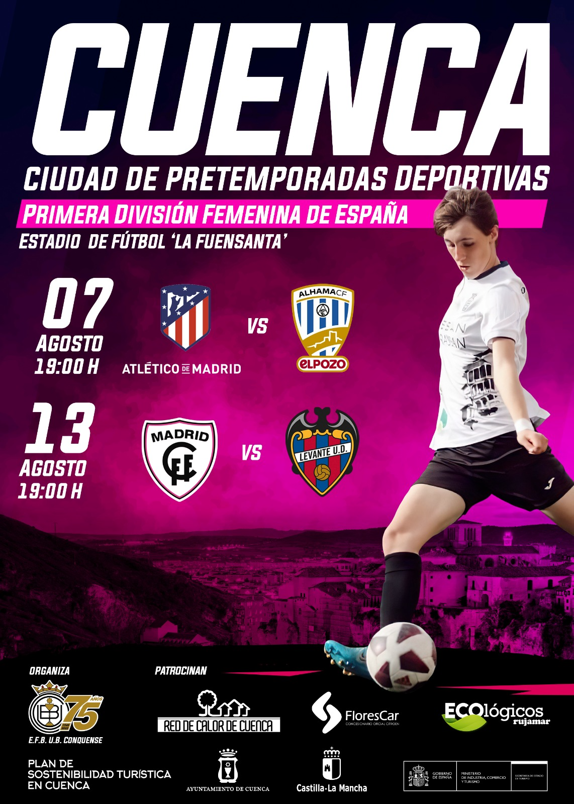 La Red de Calor de Cuenca patrocina la pretemporada de la primera división femenina de fútbol